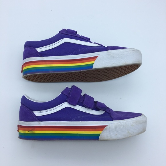 purple rainbow vans